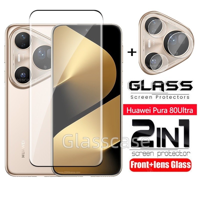 2 In 1 9H HD ป้องกันหน้าจอกระจกนิรภัยสําหรับ Huawei Pura 80 Ultra Pro Plus 80Ultra 80Pro 80ProPlus 8
