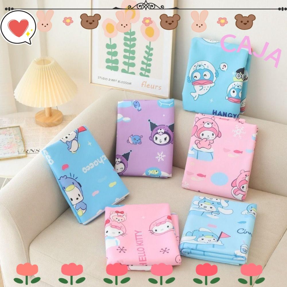 CAJA1 ผ้าปูโต๊ะลายการ์ตูน Cinnamoroll, Kuromi Party Supplies เบาะรองนั่งโต๊ะปิคนิค, PE Melody กันน้ําผ้าปูโต๊ะงานเลี้ยงวันเกิด