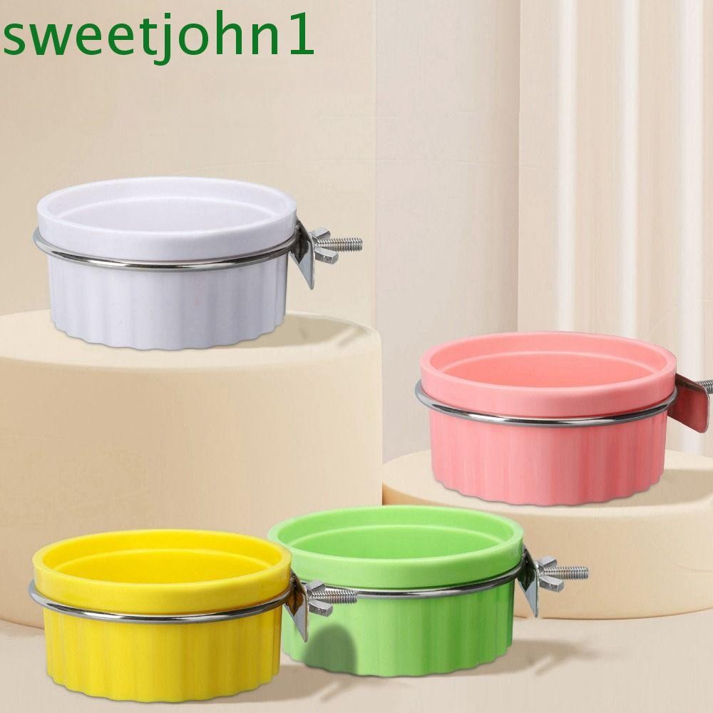 SWEETJOHN Bird Cage Feeder, ที่ถอดออกได้ Wall Mount Parrot อาหารชาม, Parrot Water Drinker Candy สีพล