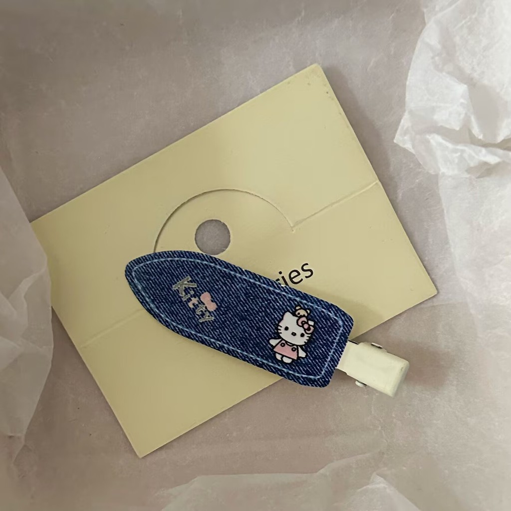 ผ้ายีนส์สีฟ้าสไตล์ญี่ปุ่น มีลายแมวน่ารักและรายละเอียดที่ด้านข้างเรียบหรู - รูปที่ 6