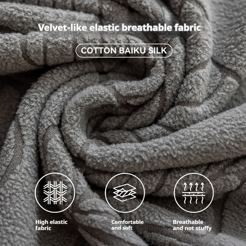 2025 ผ้าคลุมเก้าอี้เล่นเกมใหม่, เก้าอี้ยกคอมพิวเตอร์ยืดพนักพิงที่เท้าแขนปก, ผ้าคลุมเก้าอี้ ผ้าแจ็คการ์ด จ-กีฬา - รูปที่ 5