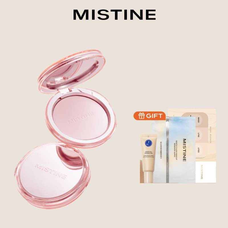 Hot Sale#Mistine 4K Compact Powder Setting Powder 9g Oil Control Concealer Waterproof Sweatproof Sui