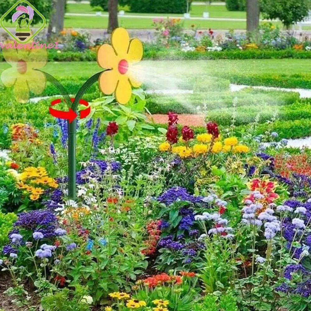 VALENTINE Crazy Spin Sprinkler, ตลก 720 หมุนเต้นรํา Daisy Sprinklers, ตกแต่งสวนอัตโนมัติ Creative ดอกไม้รูปร่างสเปรย์น้ําของเล่น Yard สนามหญ้ารดน้ํา