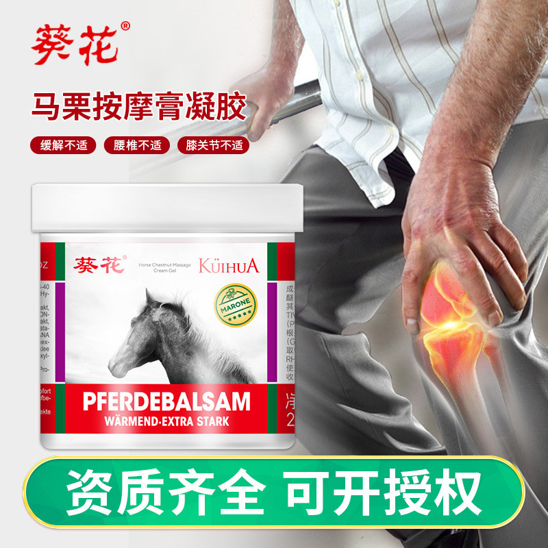 Sunflower Horse Chestnut นวดครีมเจลบรรเทาไหล่คอ Joint เอว Body Care Pain นวด Horse Ointment qqq0802z