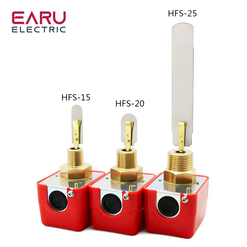 Paddle ปั๊มน้ํา Flow Sensor สวิทช์การไหลของน้ํา HFS-25 HFS-20 HFS-15 NPT 1 "1/2" 1/4" ระดับของเหลว C