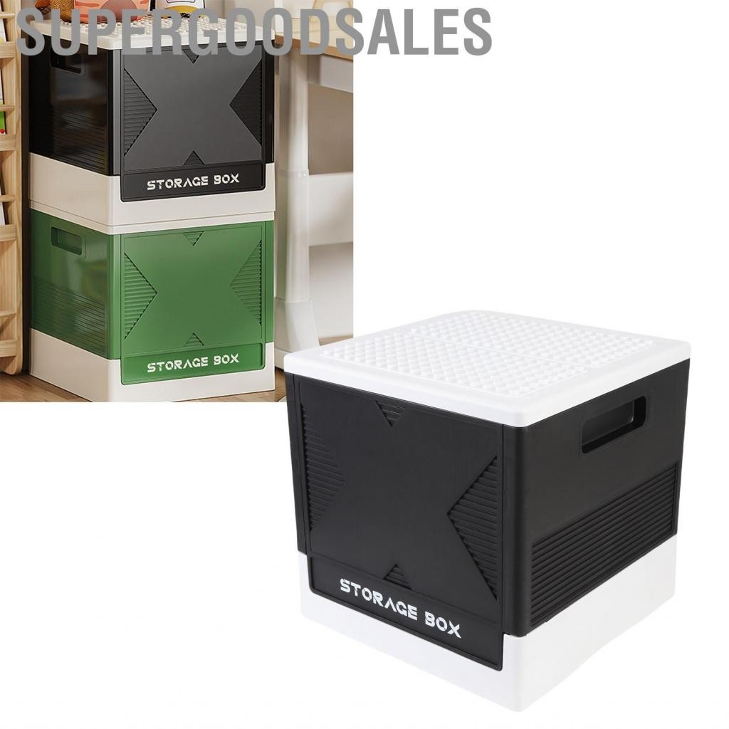 Supergoodsales Banapoy Folding Storage Box พร้อมอาคารอาคารขนาดใหญ่ 37L บล็อกของเล่น Bin Collapsible 