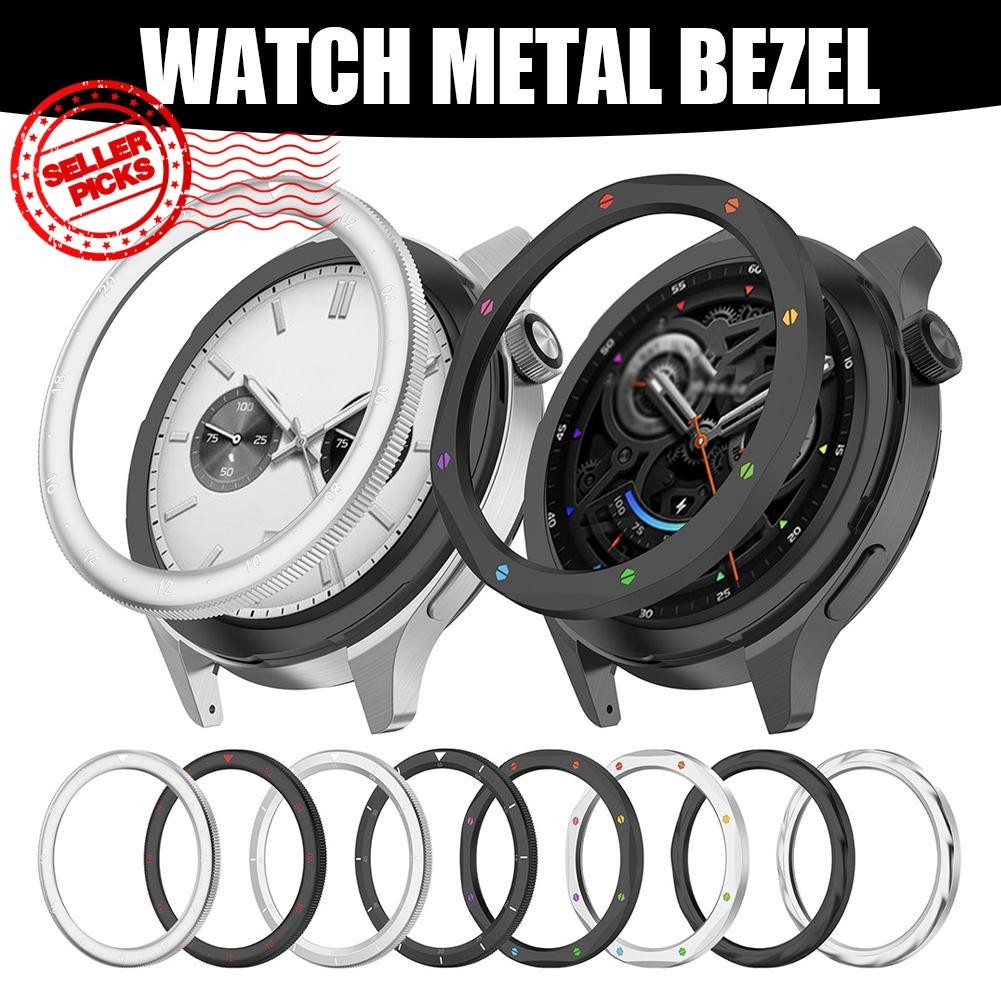 โลหะ BEZEL แหวนสําหรับ Xiaomi นาฬิกา S4 S3 Protector พร้อมฟิล์มนาฬิกาสําหรับนาฬิกา BEZEL W8r1