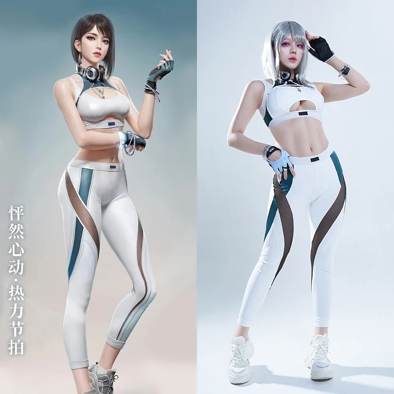 QY Game Cosplay Naraka Bladepoint Shayol Wei Cosplay Costumes Shayol Wei Yoga Clothes Sexy Patchwork