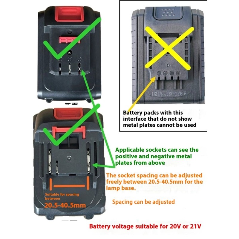 LED Work Light, Power Tool Parts High Brightness Outdoor Searchlight  Universal Adjustable - รูปที่ 6