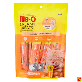 มีโอ ครีมมี่ ทรีต ขนมครีมแมวเลีย รสแซลมอน 15 ก. แพ็ค 20