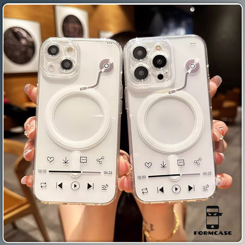การชาร์จแบบไร้สาย เปลือกแม่เหล็ก เครื่องเล่นซีดี for iPhone X XS MAX XR 7/8PLUS 16 15 14 เคสไอโฟน 13 12 11 PRO MAX ขั้นส