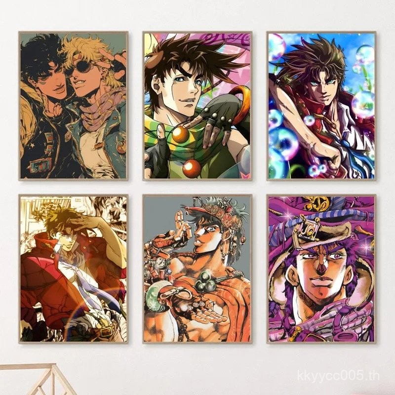 อะนิเมะ J-JO J-Joseph(1) โปสเตอร์ Self-กาวศิลปะกระดาษกันน้ําสติกเกอร์กาแฟ House Bar Room Wall Decor 