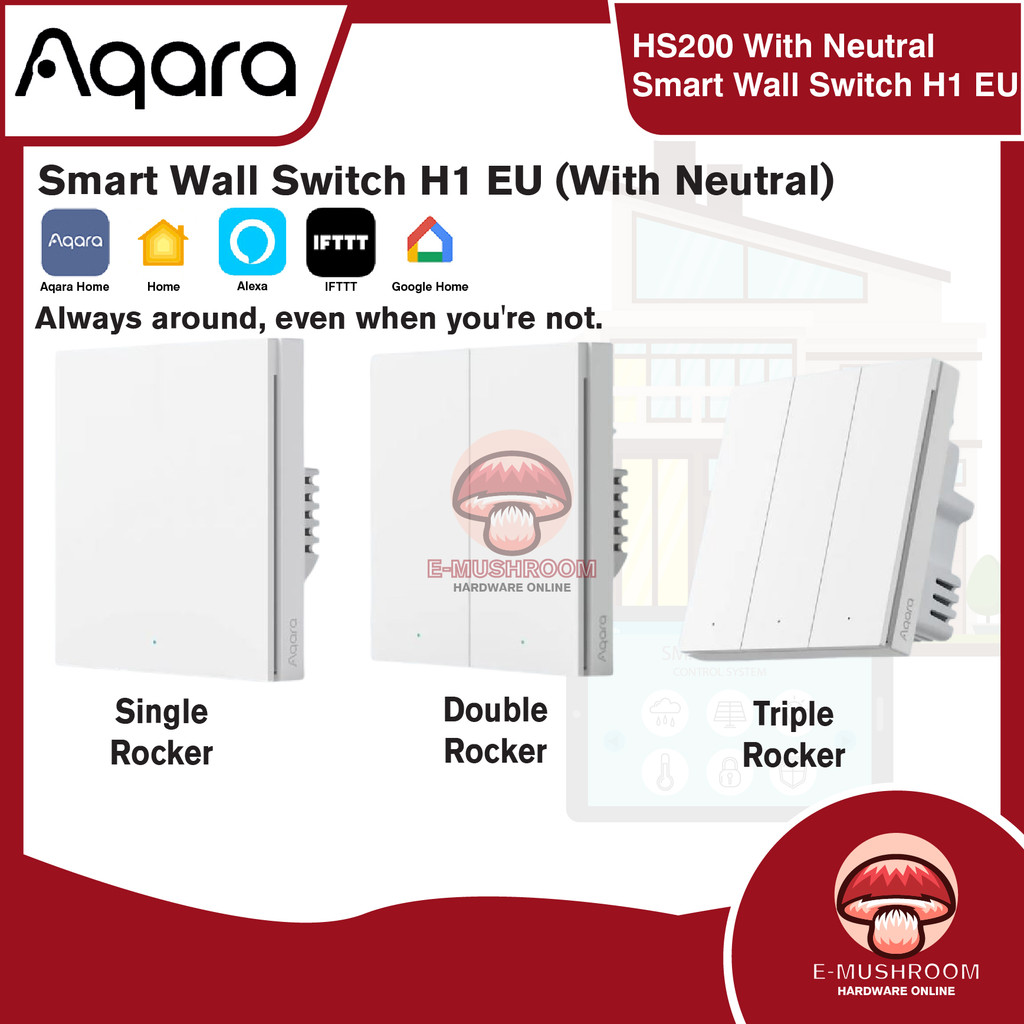 Aqara Smart Wall Switch H1 EU (พร้อมเป็นกลาง)