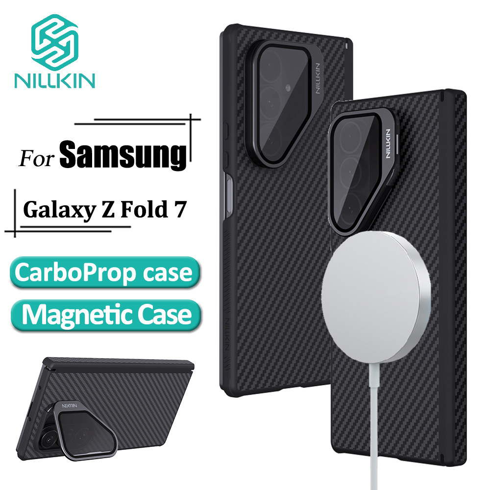 Nillkin พับกรณีสําหรับ Samsung Galaxy Z พับ 7 / Fold7 Aramid Fiber + TPU CarboProP กรณีแม่เหล็ก (ฝาครอบโปร่งใส)