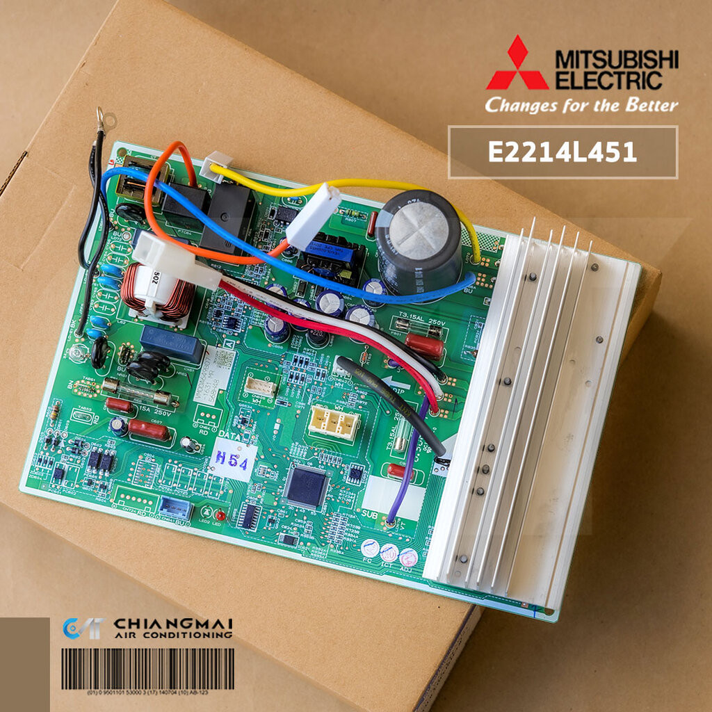 E2214L451 แผงวงจรแอร์ Mitsubishi Electric แผงบอร์ดแอร์ มิตซูบิชิ แผงบอร์ดคอยล์ร้อน รุ่น MUY-KS09VF-T