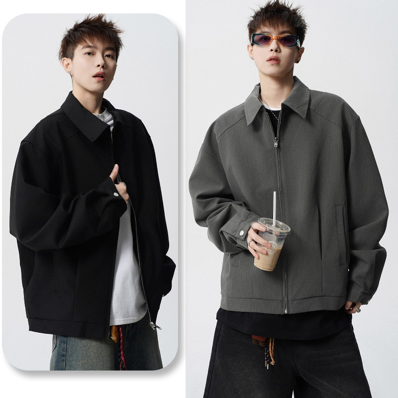 PannoFluxus เสื้อแจ็คเก็ตผู้ชาย สไตล์เรโทรญี่ปุ่น ออกแบบอย่างมีคุณภาพ