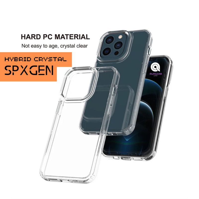 SPXGEN เคสใส Slim Crystal Flex OEM iPhone 7 8 X Xs Xr 11 12 13 Pro Max 14 Plus