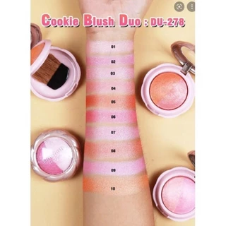 บลัชออนสิวันนา Du278 Sivanna colors cookie blush แบบตลับ2สีพร้อมแปรง ใช้สำหรับปัดแก้ม Blush