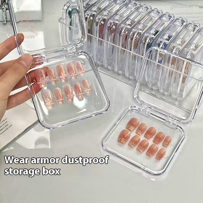 [maybeauty] 10/20PCS Press-On Nail Storage กล่องอะคริลิคใสเล็บกล่องเครื่องประดับจัดเก็บเครื่องมืออุปกรณ์เสริม {TH}