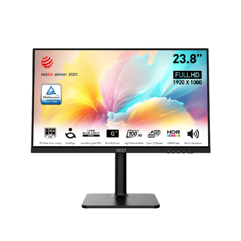 MSI จอมอนิเตอร์ 23.8 นิ้ว รุ่น MODERN MD2412P ความละเอียด Full HD Refresh Rate 100Hz