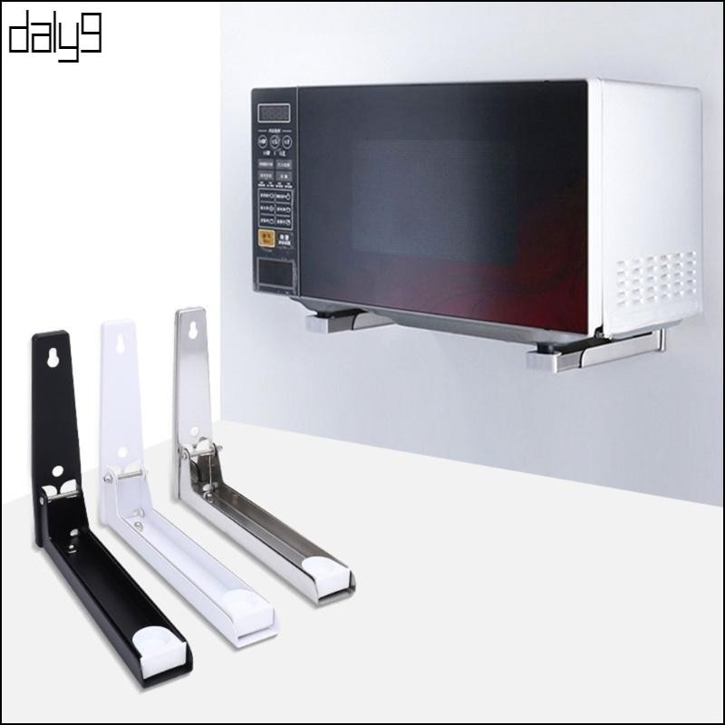 Dal Telescopic Wall Mount Storage Rack เตาอบแบบพับได้ขาตั้งสแตนเลสขาตั้งไมโครเวฟ Wall Mount พับ Hol