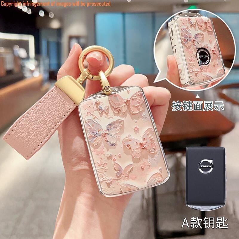 ฝาครอบกุญแจ Volvo Volvo xc60 s90 s60 xc40 xc90 s60 v40 v60 c40 พวงกุญแจ พวงกุญแจ พวงกุญแจ