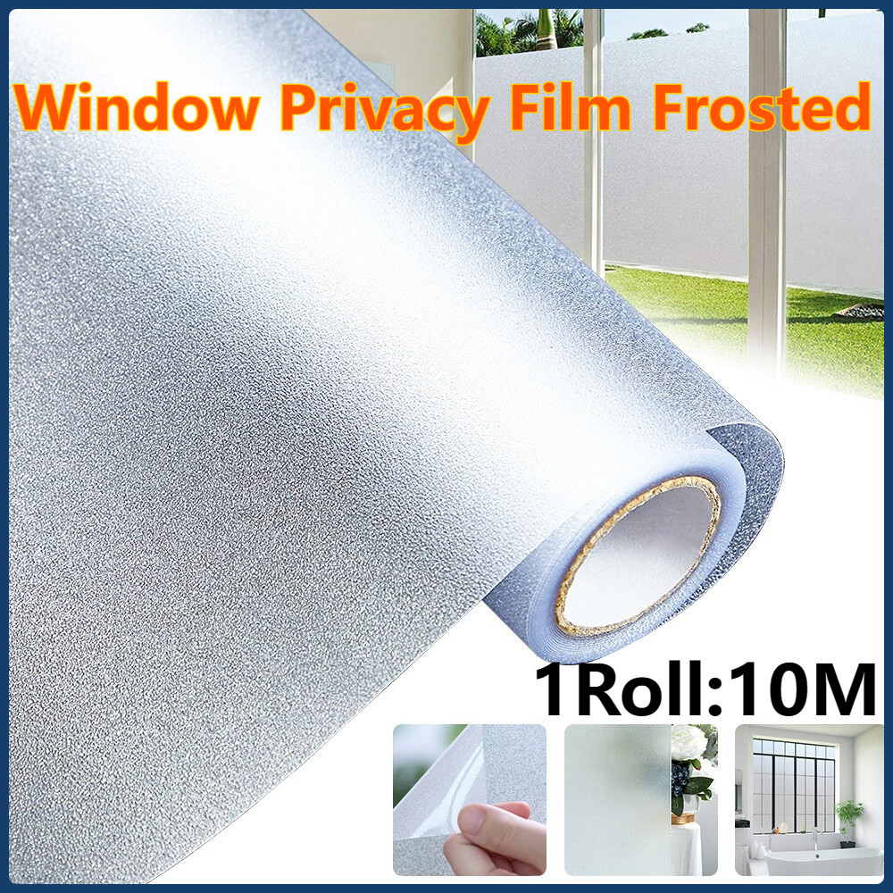 10m หน้าต่างความเป็นส่วนตัวฟิล์มไม่มีกาว Static Cling Shower กระจกหน้าต่างไวนิลสติกเกอร์ Frosted Sun Blocking ประตูภาพยนตร์