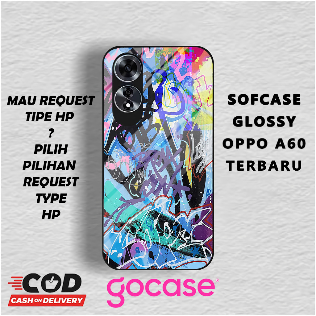 (CASE 8) Glossy Softcase พร้อมบทคัดย่อ Motif สําหรับ Oppo A60 ล่าสุด 2024 ซิลิโคน l Kesing l เคสสําห