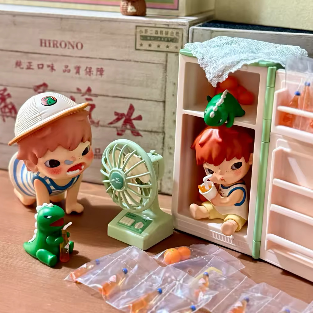 [ของแท้] Hirono Summer Time & Orange & Searching Big Figure PTS Exhibition Limited Doll Ornament Gif
