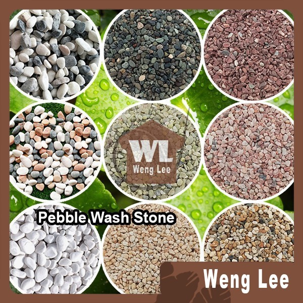 1 กก. Pebble Wash Stone Wall Decor หินสําหรับตกแต่งสวนภูมิทัศน์ Aquarium / Batu Sungai Hiasan