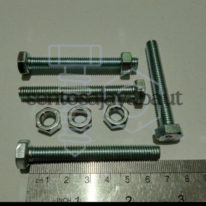 สายฟ้าสีขาว NUT BMP M8 X 65 MM GALVANIZED (KEY 13)