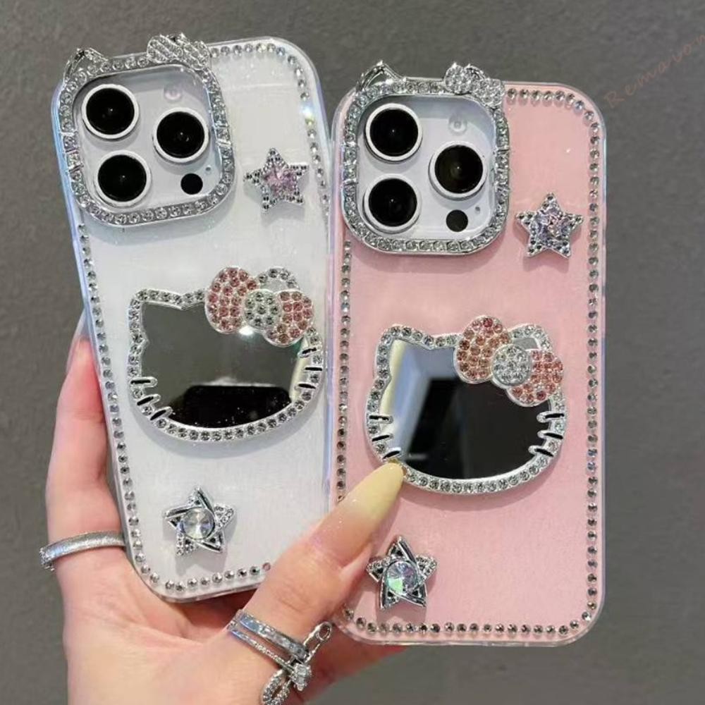 Glitter Shining KTเพชรเคสโทรศัพท์สําหรับiPhone 14 15 16 Plus 11 12 13 16 17 Pro Max 16Pro 15Pro 14Pr