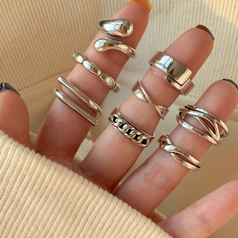เวอร์ชั่นเกาหลี Niche Design Sense 925 Sterling Silver Cool Style Ring