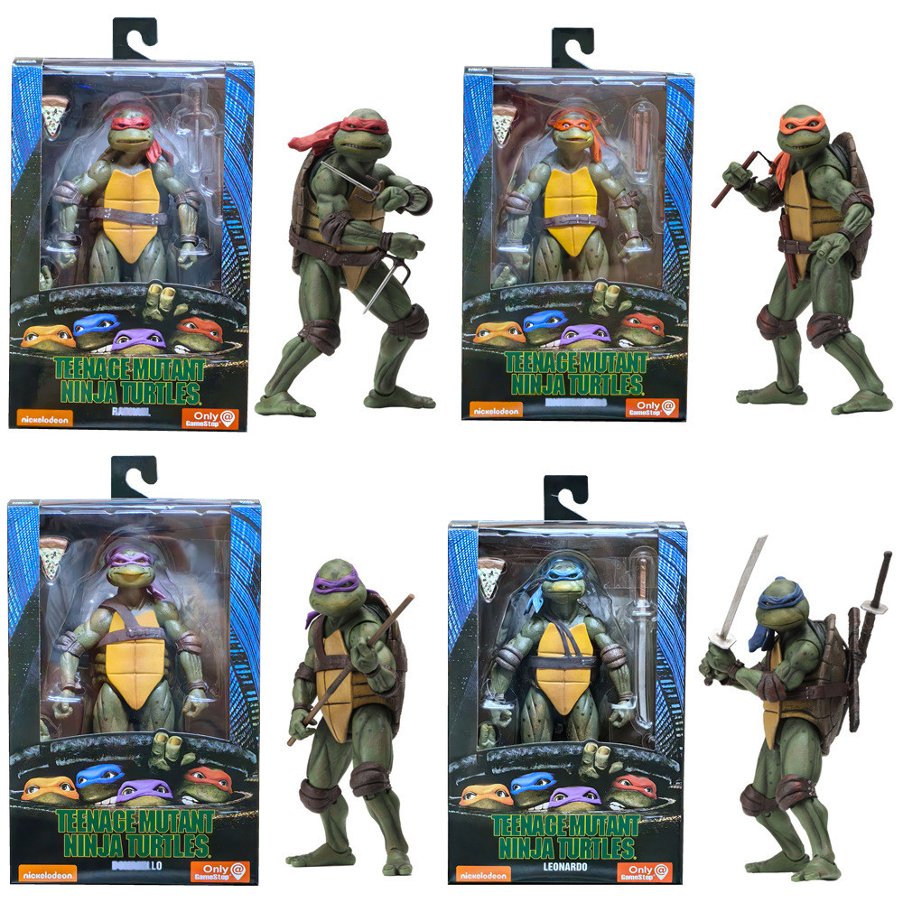 พรีเมี่ยม NECA TMNT 1990 Movie Ninja Turtles แอ็คชั่นฟิกเกอร์