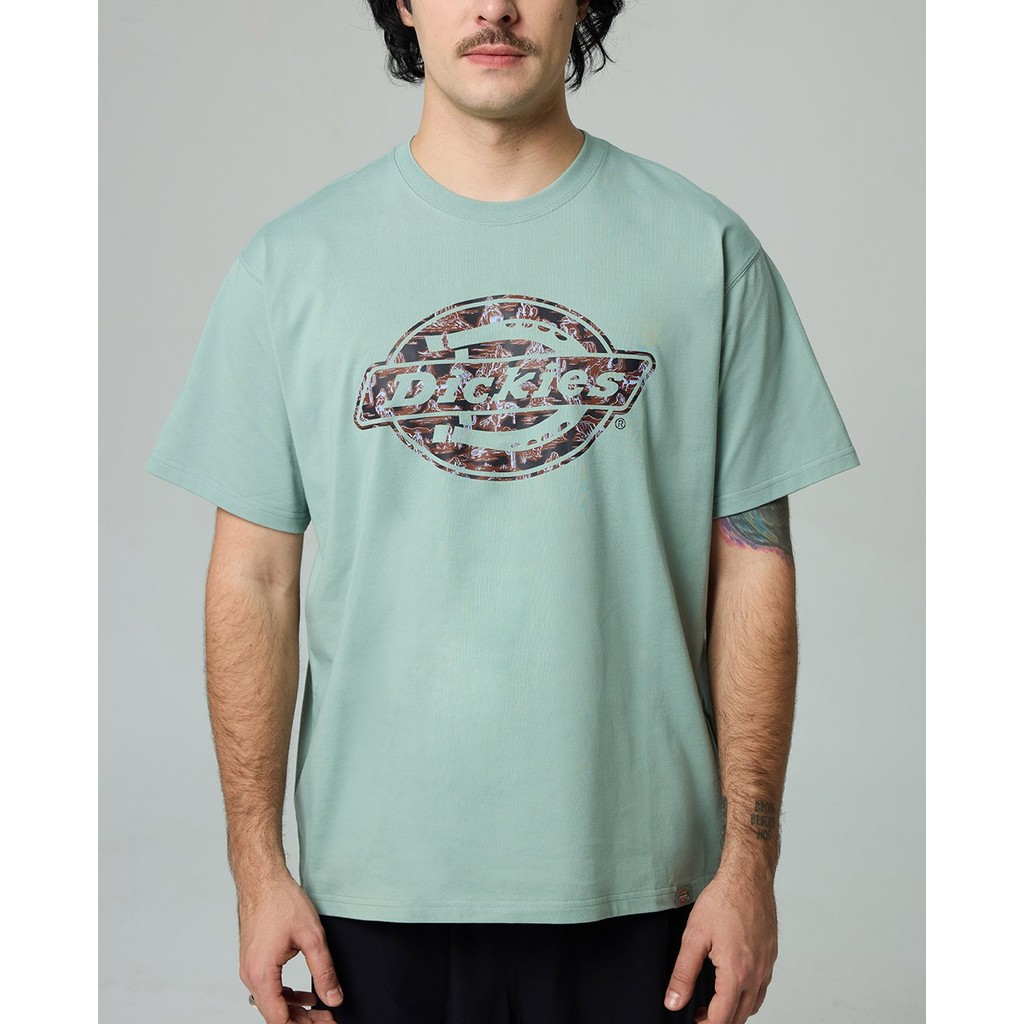 DICKIES - เสื้อยืด unisex คอกลม แขนสั้น และโลโก้ DK0A87R7-K36
