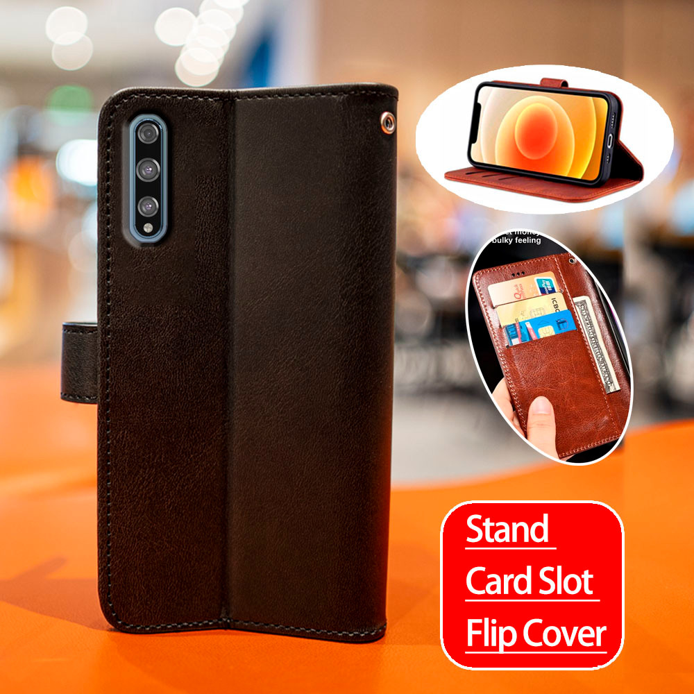 Huawei Y8P 2020 AQM-LX1 กระเป๋าสตางค์หนัง Kickstand กรณีผู้ถือบัตรกันกระแทก TPU เปลือกด้านในฝาครอบโท