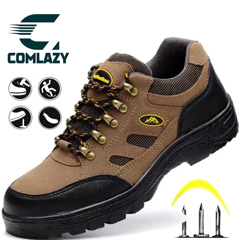 🔥พร้อมส่ง🔥รองเท้าเซฟตี้ กันลื่นทนทาน กันกระแทก Safety Shoes  พื้นกันกระแทก 200J รองเท้า safety กันกร