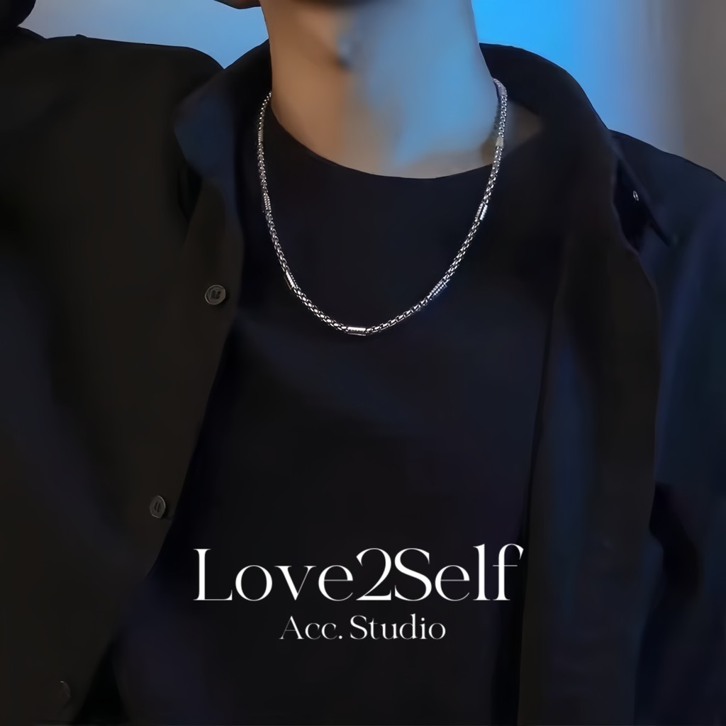 สร้อยข้อมูลลายเส้นเรียบหรู Love2selfX097 สแตนเลสมีความทนทานไม่ซีดจาง เหมาะสำหรับทั้งผู้ชายและผู้หญิง