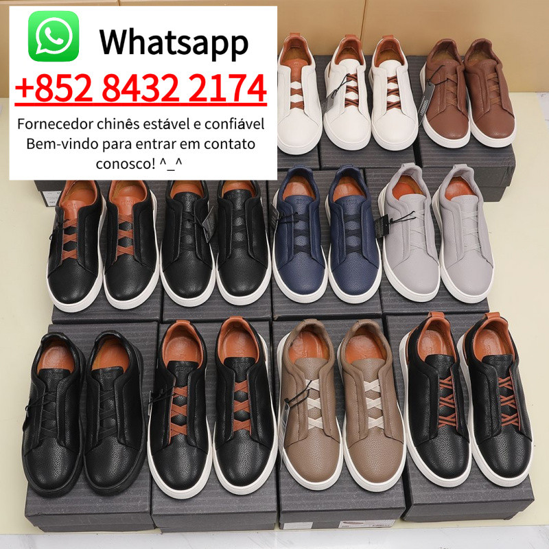 Zegna2025 รองเท้าผ้าใบแฟชั่นลําลองสําหรับผู้ชายสไตล์ใหม่รองเท้าเทนนิส