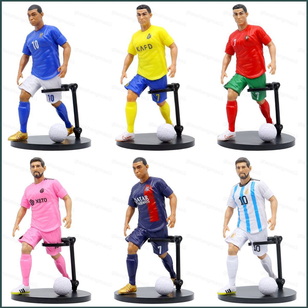 ฟุตบอลดาว Action Figure Cristiano Ronaldo Lionel Messi Mbappe ตุ๊กตาของเล่นสําหรับเด็กเครื่องประดับ