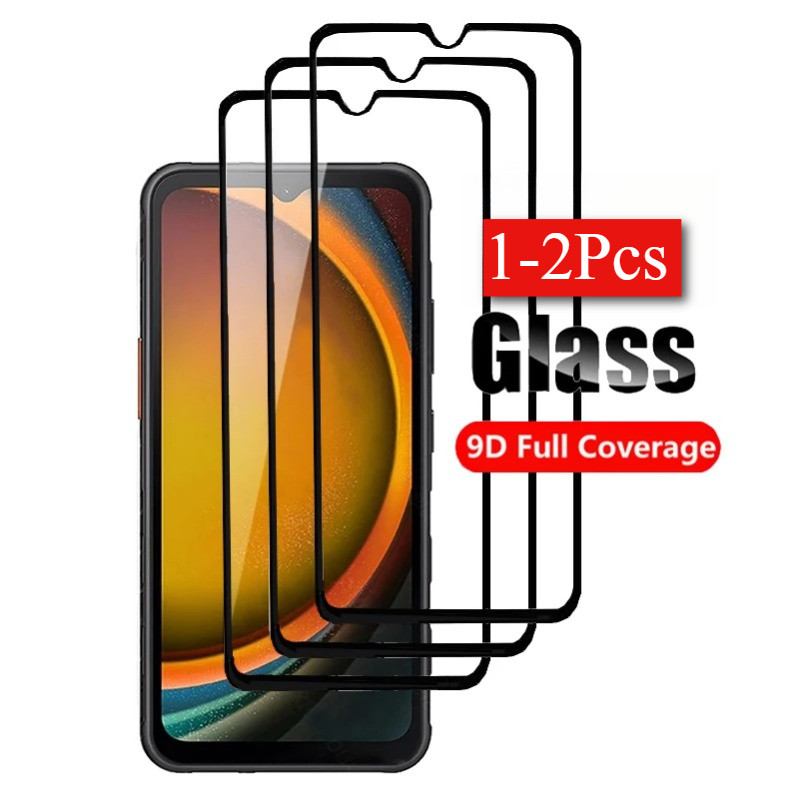 ฟิล์มแก้วสําหรับ Samsung Galaxy Note Quantum XCover 20 S10 S10e 2 6 Pro Lite เลนส์ฟิล์มและสีดําขอบกร