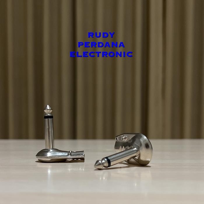 ZL99 JACK AKAI 6.5MM 6.5 MM MAN MONO L IRON SILVER FLAT GUITAR BASS คีย์บอร์ด