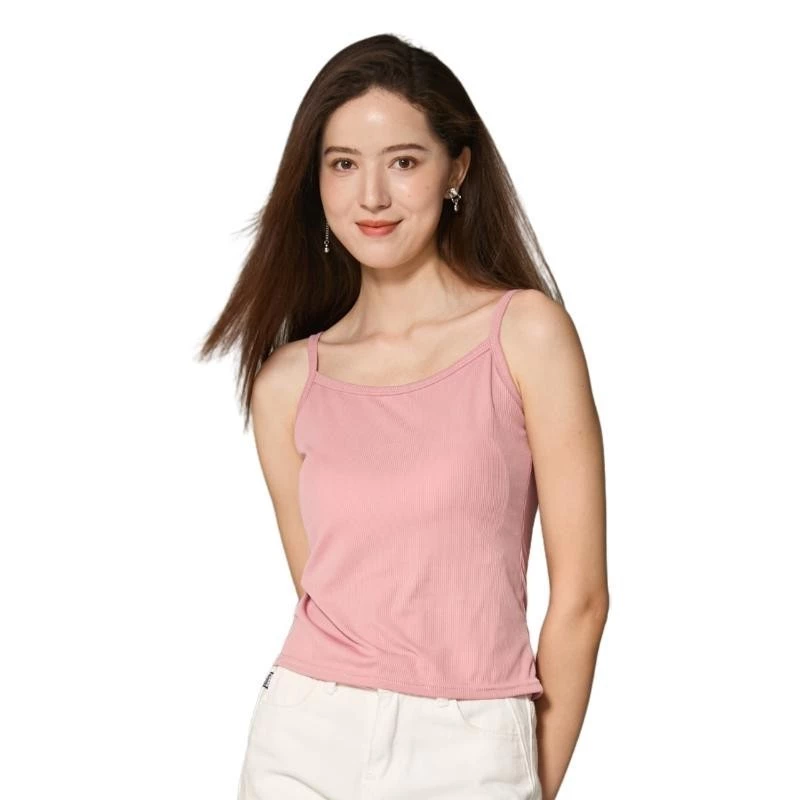 (S-3XL)เสื้อกล้ามสายเดี่ยว ทรงครอป มีซับในทรงบราเซ็ต ใส่ได้ทุกลุค เสื้อกล้ามลำลอง เบสิก สีพื้นสำหรับสตรี นุ่มและใส่สบาย
