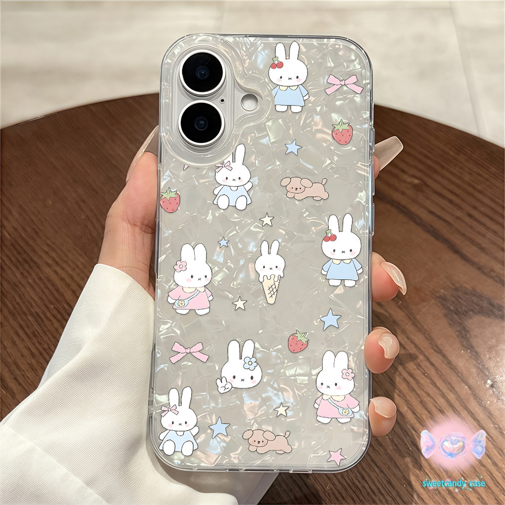จัดส่งในพื้นที่ เคสโทรศัพท์มือถือ ป้องกันการล้ม กระต่าย โค้งคำนับ For IPhone16 15 14 13 12 11 7 8Plus Pro Promax XS X XR