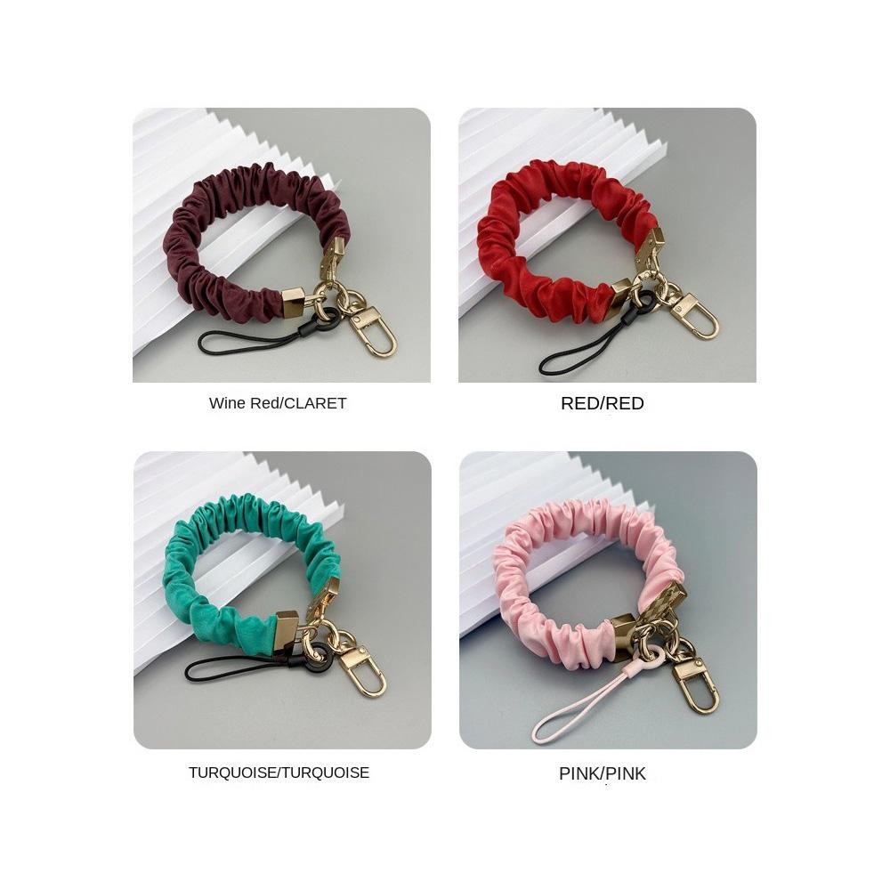 (จัดส่งในพื้นที่) สั้นโทรศัพท์มือถือเชือกเส้นเล็กข้อมือความรู้สึกระดับไฮเอนด์โทรศัพท์มือถือโซ่เชือกยืดหยุ่นยืดหยุ่นริ้วรอยโทรศัพท์มือถือพวงกุญแจจี้ - รูปที่ 5