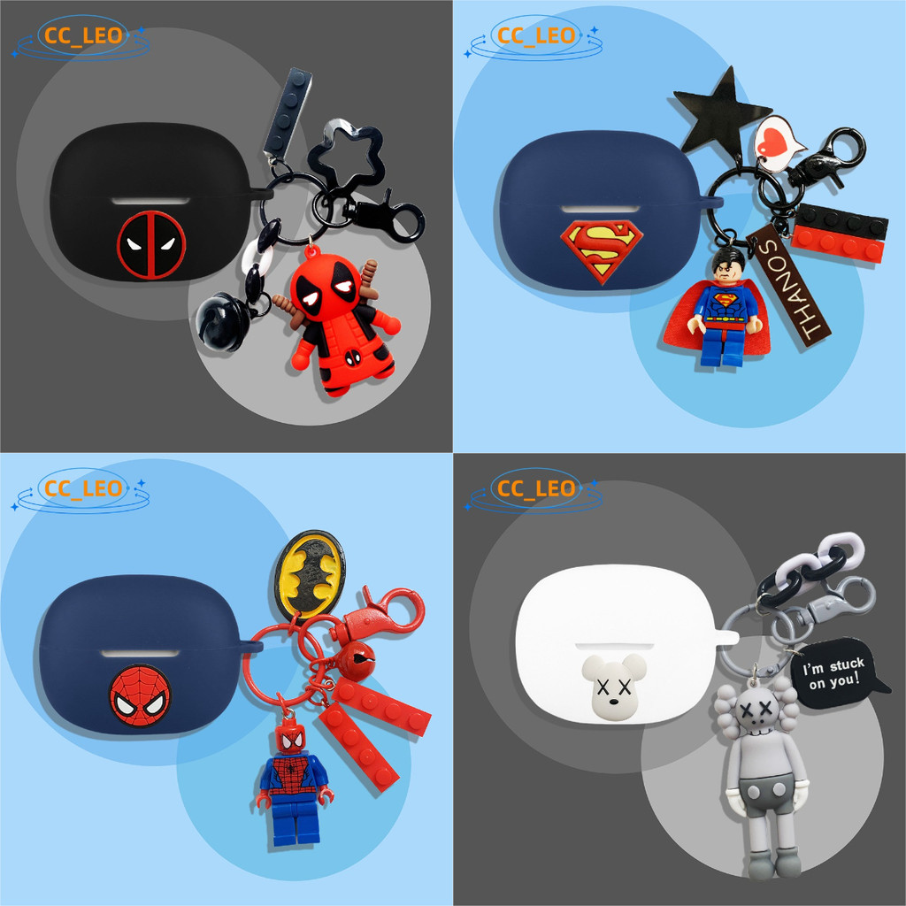 For JEEP EW011 Case Creative Cartoon Metal Pendant Cute Keychain Silicone Soft Case Suitable for JEE