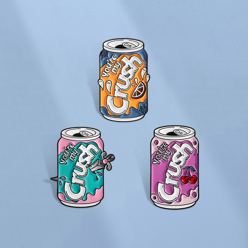 เข็มกลัดลาย Youre My Crush Soda สีสันสดใส เหมาะสำหรับเป็นของขวัญเพื่อนหรือนำมาประดับกระเป๋าเป้