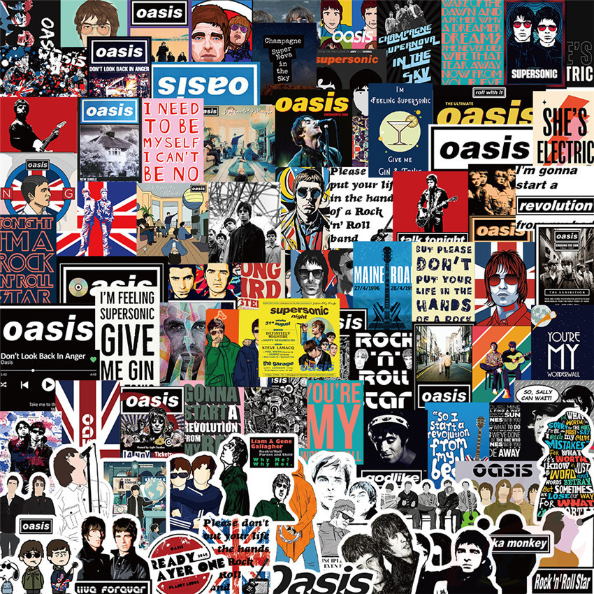 100Pcs/Set ❉ Rock Band . Oasis Stickers ❉ DIY Fashion Waterproof Doodle Decals Stickers