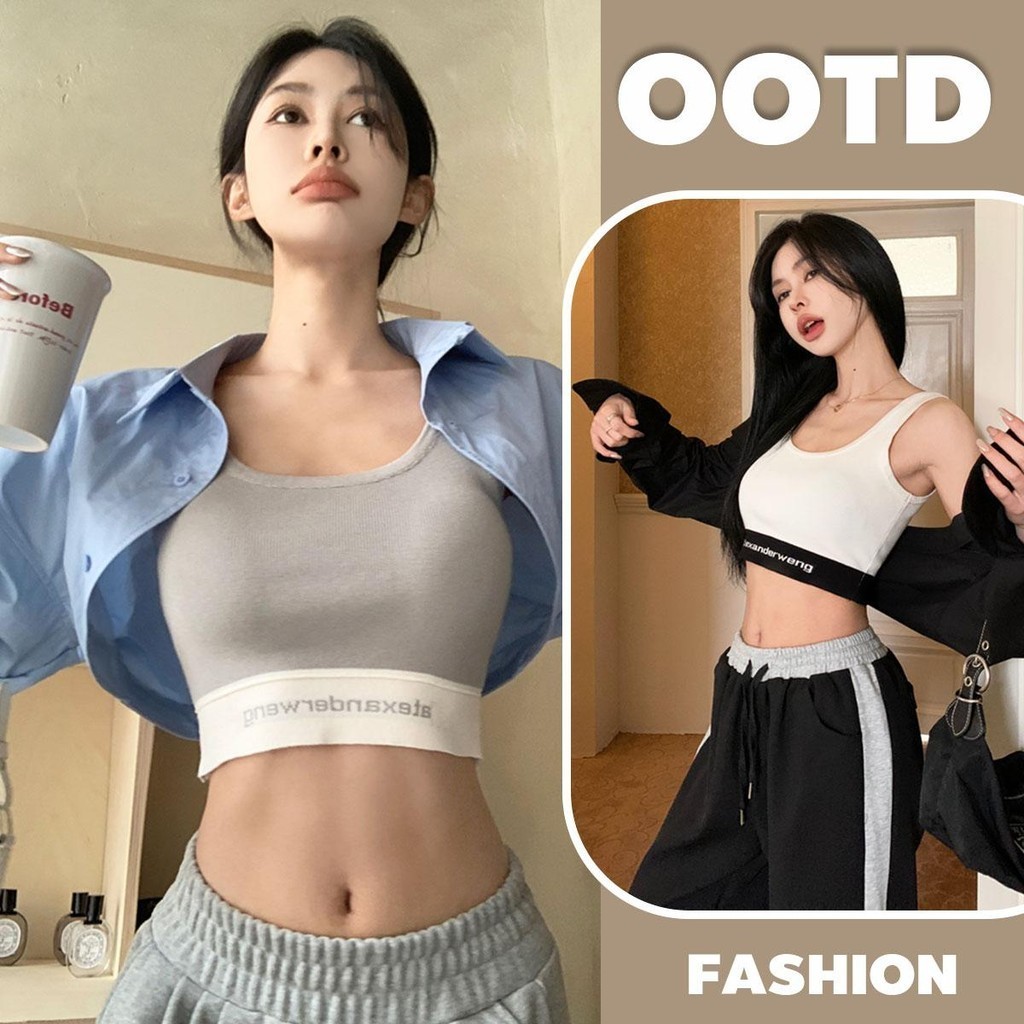 KOKO W415❤️เสื้อแขนยาวแฟชั่นผู้หญิง เสื้อเชิ้ตครอปคอปก ลำลอง สีขาว สไตล์เกาหลี อเนกประสงค์และกระชับสัดส่วน 3สี
