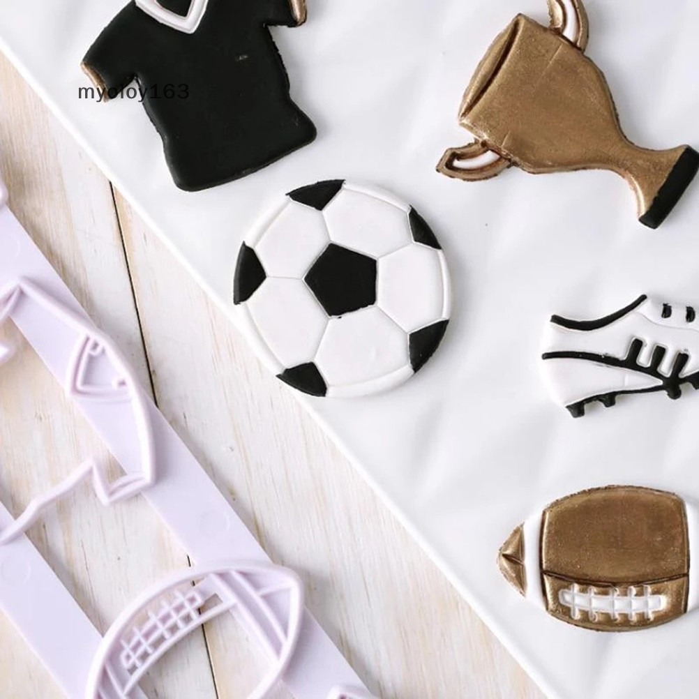 Myoloy Football Sports Cutg Craft Cookie Pastry Biscuit Cutter แม่พิมพ์เค้กฟองดอง TH